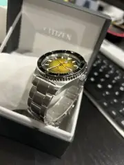 Citizen Promaster Marine Automatic Yellow Dial Men's Watch NY0120-52X