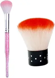 DRESSOOS 1 Dust Powder Brush Cleansing Brush Cosmetic Micro Brush Dusting Brush Blush Brush Highlighter Makeup Brush Cleaner Brush Portable Brush Hair Bristle Brush Makeup Paint Brush