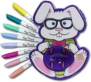 The Eggmazing Egg Decorator Kit - Includes Bunny Egg Decorating Spinner Arts and Crafts Set with 8 Colorful Quick Drying Markers [Packaging May Vary]