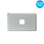 HPM Excel 1 Gang Light Switch Matt Silver Metal Cover