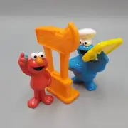 Elmo Cookie Monster Playset Figures Sesame Street NWOP Fisher Price