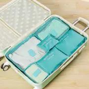 6pcs Set Travel Suitcase Organizer Bags Luggage Packing Cubes For Travel Organizer Storage Shoe Clothes Luggage Organizer Bags blue