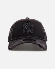 [New Era] New Era New York Yankees 'Distressed And Worn' 9forty A-frame Casual Strapback Navy - Size ONE ONE Navy