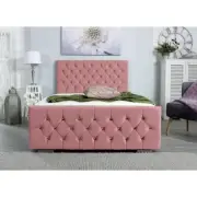 Chesser Upholstered Bed Frame, handmade solid Wooden Bed , Panel Tufted bed