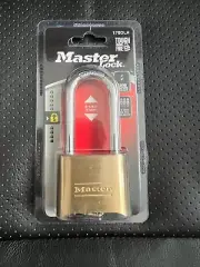 NEW MASTER LOCK 175DLH RESETTABLE COMBINATION LONG SHACKLE PADLOCK