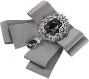 [ROMISBABA] Men's Collar Brooch Vintage Accessories Rhinestone Shirt Wedding Accessories for Men Jewelry Wedding Party Ribbon Bow Tie Women Neck Brooch Bow Ties Polyester Cotton
