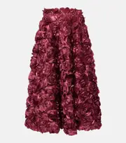[Rotate] Rotate Sun floral-appliqué high-rise maxi skirt AU 18 red