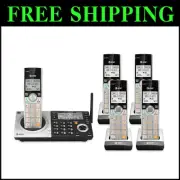 Smart Long-Range DECT 6.0 Cordless Phone with 5 Handsets & Easy-to-Read Display
