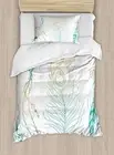 Duvet Cover Set, Aesthetic First Nations Feather and Peacock Tail Traditional