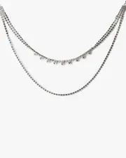 Crystal Cup Chain 3 Layer Necklace