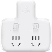 Multi-Outlet Power Strip Surge Protector Charging Ports Socket Extender Power Plug Converter Switches (GN-96023 (2 Socket Hole))