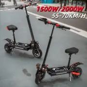 Portable Electric Scooter 1500W/2000W 10"-11" Tyre 55-70KM/H Foldable E-Bike