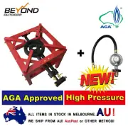 IGNITE 2 Ring RED Gas Burner HIGH PRESSURE 6.9kPa 38MJ/h 1.5m Hose