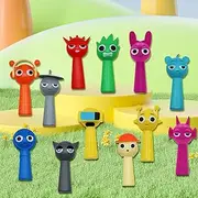 Sprunki Figures, 12 Pieces Sprunki Toy Figures Set, Colourful Sprunki Action Figures, Sprunki Cake Topper, Horror Games Sprunki Character Sculpture, for Children and Adults, Gamers and Decoration