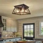 Flush Mount Ceiling Light Fixtures for Kitchen Hallway, 4-Light Close to Ceiling