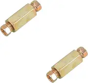 Gatuida 2pcs Brake Oil Pipe Butt Brake Line Connectors Automotive Brake Line Fitting Thread Brake Line Fitting Brake Line Union Automotive Brake Line Connector Iron