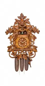 Cuckoo Clock Maple Leaves and Moving Dancers KA 3749/8 EX NEW