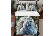 3D Bedding Sheet White Unicorn 030 Quilt Cover Set Bedding Set Pillowcases 3D Duvet cover