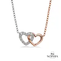 在飛比找PChome24h購物優惠-SOPHIA 蘇菲亞珠寶 -雙心交織 14RWK 鑽石套鍊