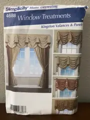 Simplicity Pattern 4688 Window Treatments Kingston Valances Panels Uncut