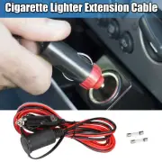 300cm Car Cigarette Lighter Extension Cord Cable Set 12V/24V 15A Power Socket