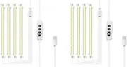 Ysyaxsyt 2X LED Plant Grow Light Strips, Full Spectrum Grow Lights for Indoor Plants with Auto On/Off 3/9/12H, 192 LEDs