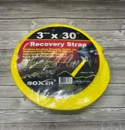 Boxer 3” x 30’ 30,000 lbs Polyester Recovery Strap w/ Reinforced Loops,77178-New