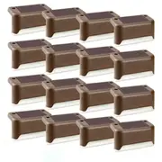 16PCS LED Solar Powered Light Outdoor Garden Security Wall Fence Gutter Lights