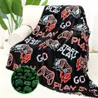 AISDE Glow in The Dark Blanket Gamer Gifts for Boys Kids Boyfriend Video Game...