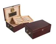 Prestige Import Group Monte Carlo Cherry Humidor with Tray & Side Handles