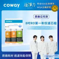 在飛比找momo購物網優惠-【Coway】RO逆滲透專用濾芯組8吋第一年份(適用CHP-