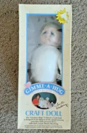 NEW! Vintage Bonita Worthing "Gimme A Hug" Craft Doll 15” Blonde Boy in Box