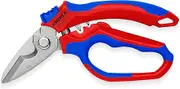 KNIPEX Tools Stainless steel 95 05 20 US Angled Electricians' Shears, 6-1/4", Red/Blue