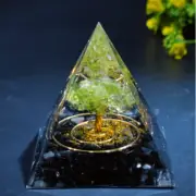 Handmade Crystal Sphere Orgone Pyramid Quartz EMF Protection Energy 60mm