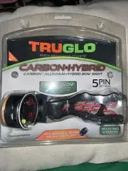 TruGlo Carbon Hybrid 5-Pin Bow Sight, Black ,.019 Pins with Light - TG7415B