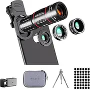 Phone Camera Lens Kit Upgraded Version Telephoto 28X Wide Angle 0.6X Macro 20X