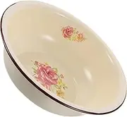 SOESFOUFU Enameled Container Enamelware Vintage Enamel Bowl Multi-Functional Easy to Maintain