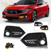 For 2016-2021 Honda Civic Si Hatchback DRL LED Fog Lights Daytime Running Lights (for: Honda)