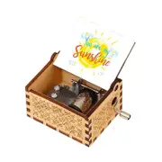 Catzon Hand Crank Engraved Musical Box Creative Gift Ornaments-You are My Sunshine