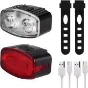 Bicycle headlight tail light set super bright mountain bike night rid warn light