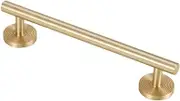 AIMALL European Style Solid Brass Cabinet Handles Drawer Pull Knob for Wardrobe Door with Brushed Brass Finish
