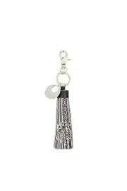 SHORT LEATHER TASSEL KEY RING TRIBAL THEORY