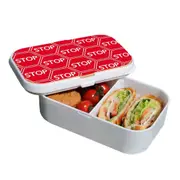 Lunch Box Food Container Snack Picnic Authentic Wood Strap Cutlery Stop