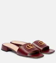 [Valentino Garavani] Valentino Garavani VLogo leather slides AU 7 red