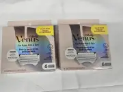 Gillette Venus For Pubic Hair and Skin Razor Blade Refill - 6 Pack x2 (12 Total)