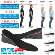 Men Women Invisible Heel Lift Taller Shoe Inserts Height Increase Insoles Pad US