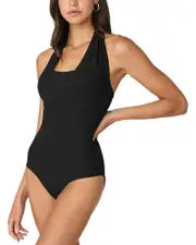 Shoshanna Retro Halter One Piece Swimsuit