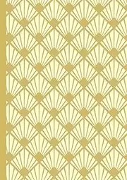 A4 Art Deco Notebook 140 pages Gold on Cream: Blank lined paper, High quality gloss paperback cover By Elizabeth Banks