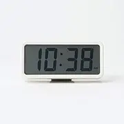 Muji Digital Clock with Alarm, Medium, White