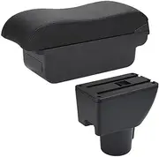 Car Console Double Storage Box Car Center Console Storage Box Armrest Box Storage Box Curved Surface for Hyundai for Getz 2011 2012 2013 2014-2019(Type D)